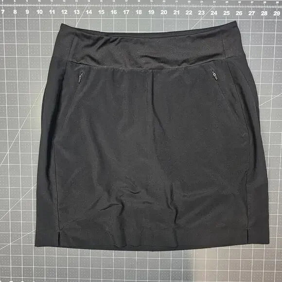 Athleta Soho Skort 6 Tall Black Yoga Golf Tennis Hike Preppy Stretch Athliesure - Picture 1 of 8